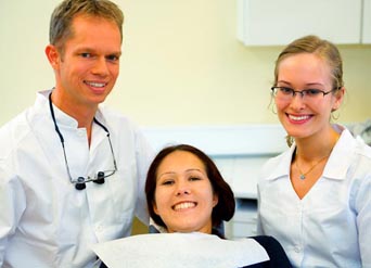 Our Moreno Valley dentists with patient